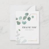 Budget Eukalyptus Greenerity Gold Frame Vielen Dan Mitteilungskarte (Vorderseite)