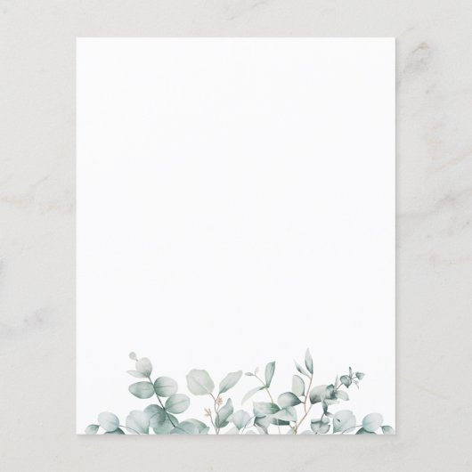 Budget Eukalyptus Greenerity Wedding Save the Date (Rückseite)