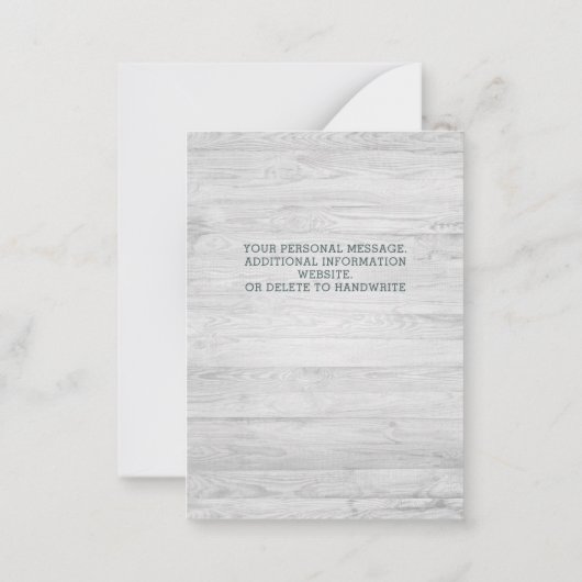 Budget Eukalyptus Greenerity Wedding Save the Date Mitteilungskarte (Rückseite)