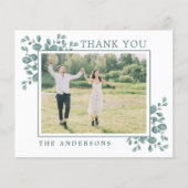 Budget Eukalyptus Greenerity Wedding Vielen Dank (Vorderseite)