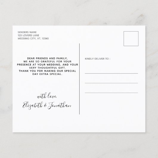 Budget Eukalyptus Greenerity Wedding Vielen Dank (Rückseite)