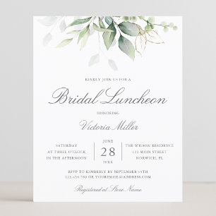 Budget Eukalyptus Greenery Bridal Luncheon
