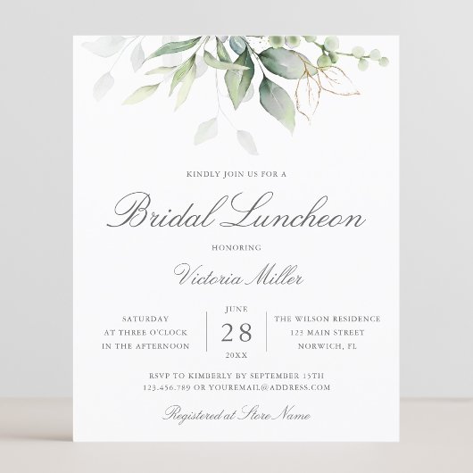 Budget Eukalyptus Greenery Bridal Luncheon