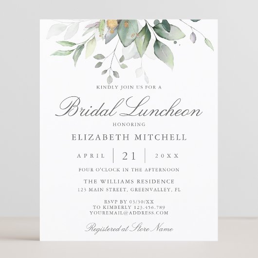 Budget Eukalyptus Greenery Bridal Luncheon