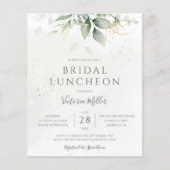 Budget Eukalyptus Greenery Bridal Luncheon Einladu (Vorderseite)