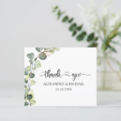 Budget Eukalyptus Greenery Elegant Vielen Dank (Stehend Vorderseite)