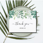 Budget Eukalyptus Greenery Personalisiert Vielen D<br><div class="desc">Dieses Budget Dankeschön-Karte ist mit Aquarell eucalyptus Foliage in Grün dekoriert. Passen Sie diese Karte mit Ihrem Namen oder Monogramm an. Verwenden Sie die Option Weitere anpassen, um die Textgröße, den Stil oder die Farbe zu ändern. Weil wir unsere Kunstwerke erstellen, werden Sie dieses exakte Bild von anderen Designern nicht...</div>
