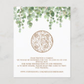Budget Eukalyptus Greenery QR Code Wedding Einladu (Rückseite)
