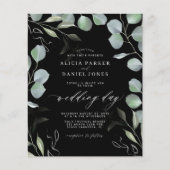 Budget Eukalyptus Grüne Einladung (Vorderseite)