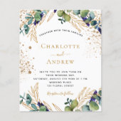 Budget Eukalyptus Grüne Einladung (Vorderseite)