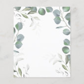 Budget Eukalyptus Grüne Einladung Flyer (Hinten)