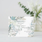 BUDGET Eukalyptus Grüne Probe Abendessen Einladung (Stehend Vorderseite)