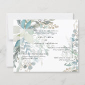 BUDGET Eukalyptus Grüne Probe Abendessen Einladung (Vorderseite)