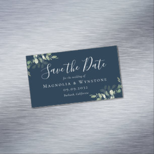 BUDGET Eukalyptus-Hochzeit Save The Date Business  Magnetische Visitenkarte