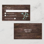 Budget Eukalyptus & Holz Grüne 2SM No Meal UAWG Begleitkarte (Vorne/Hinten)