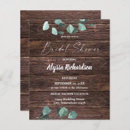 Budget Eukalyptus & Holz Grünpflanzen Brautparty