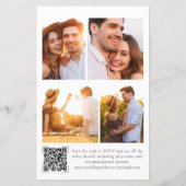 Budget Eukalyptus Monogram QR Einladung zur Hochze (Rückseite)