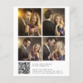 Budget Eukalyptus QR CODE Foto Hochzeit Einladung Flyer (Hinten)