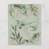 Budget Eukalyptus Save the Date Boho Circle Flyer (Hinten)