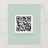 Budget Eukalyptus Script QR Code Wedding RSVP Encl (Rückseite)