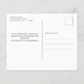 Budget Eukalyptus Slate Save the Date Postkarte (Rückseite)