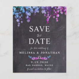 Budget Eukalyptus Slate Save the Date Postkarte