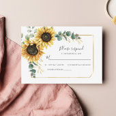 Budget Eukalyptus Sunflower Enclosure RSVP Card