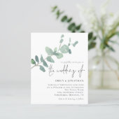 Budget Eukalyptus Verlasse Skripteinladung (Stehend Vorderseite)