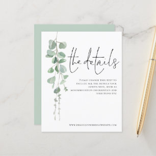 Budget Eukalyptus Wedding Detail Einschließung