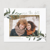 Budget Eukalyptus Wedding Save the Date Foto (Vorderseite)