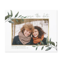 Budget Eukalyptus Wedding Save the Date Foto