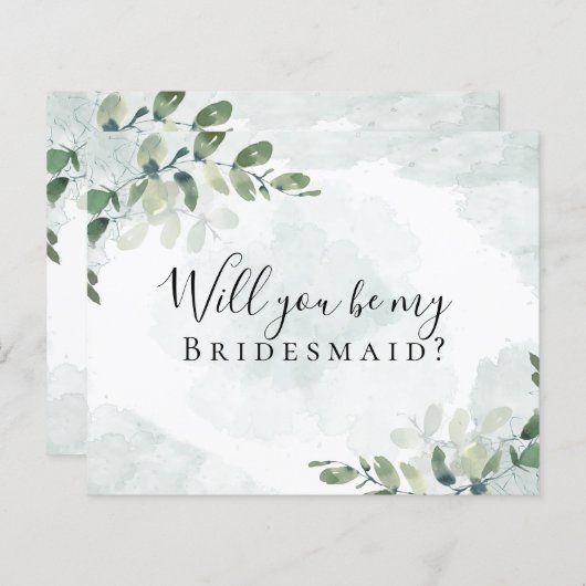 BUDGET Eukalyptus Werden Sie meine Bridesmaid? Kar (Vorne/Hinten)