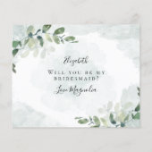BUDGET Eukalyptus Werden Sie meine Bridesmaid? Kar (Rückseite)