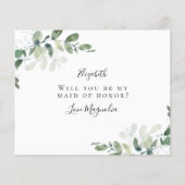 BUDGET Eukalyptus Werden Sie meine Trauzeugin? (Rückseite)