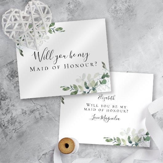 BUDGET Eukalyptus Werden Sie meine Trauzeugin?