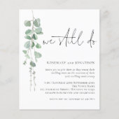 Budget Eukalyptus wir noch tun Vow Renewal Einladu (Vorderseite)