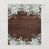 Budget Eukalyptus & Wood Dedication Einladung (Rückseite)