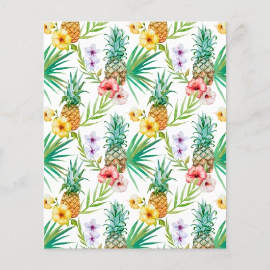 Budget Exotic Ananas Hibiskus Probe Abendessen (Rückseite)