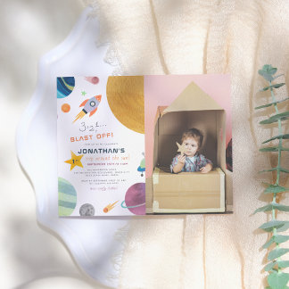 Budget explodieren! Space Boy Birthday Party Foto