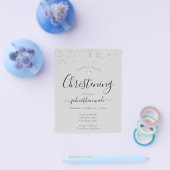 Budget Extravagant Script Christening Flyer (Einzeln)