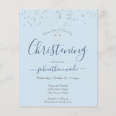 Budget Extravagant Script Christening Flyer (Vorne)