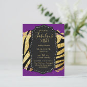 BUDGET Fabulous 50. Geburtstag Glam Chick Inviteni (Stehend Vorderseite)