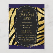BUDGET Fabulous 50. Geburtstag Glam Chick Inviteni (Vorderseite)