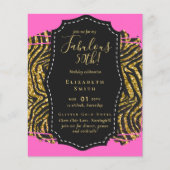 BUDGET Fabulous 50. Geburtstag Glam Chick Inviteni (Vorderseite)