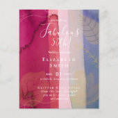 BUDGET Fabulous 50. Geburtstag Glam Chick Inviteni (Vorderseite)