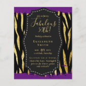BUDGET Fabulous 50. Geburtstag Glam Chick Inviteni (Vorderseite)