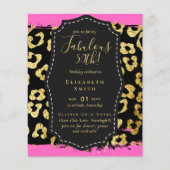 BUDGET Fabulous 50. Geburtstag Glam Chick Inviteni (Vorderseite)