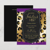BUDGET Fabulous 50. Geburtstag Glam Chick Inviteni (Vorne/Hinten)