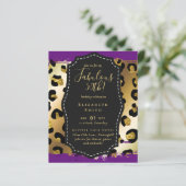 BUDGET Fabulous 50. Geburtstag Glam Chick Inviteni (Stehend Vorderseite)