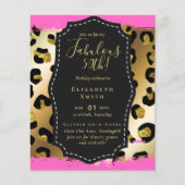 BUDGET Fabulous 50. Geburtstag Glam Chick Inviteni (Vorderseite)